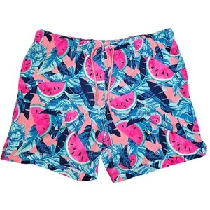 George Watermelon Novelty Print Swim Trunks With Mesh Lining & Pockets Size XL